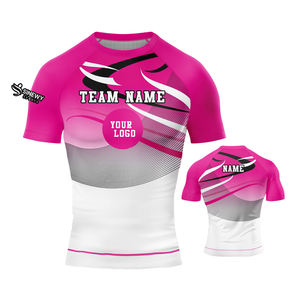 MMA Rash Guards à vendre Custom Made Sublimation Design Adults Fitness BJJ Compression Shirt pour hommes - Product Image 4