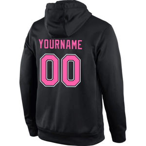 Sudadera Deportiva de Alta Calidad con Bordado Rosa, Sudadera Negra con Nombre de Equipo Personalizado, Sudadera Deportiva de Poliéster Transpirable para Hombre - Product Image 5