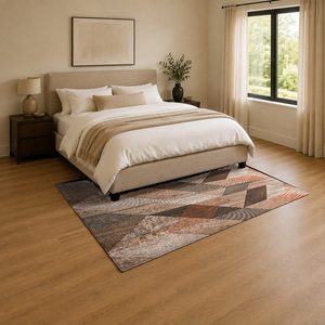 RUGS DEPOT LXDP-0693 Wholesale Red Burgundy Designer Pattern Digital Printed Machine Washable Chenille Area Rug Non <b>Slip</b> - Product Image 3