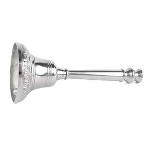 Cloche décorative en laiton doré avec poignée en bois, impression de logo personnalisée, cloche à main en laiton pour l'école, artisanat métallique - Product Image 3