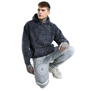 Sudadera con Capucha de Alta Calidad de Marca Superior, Último Diseño, OEM, Lavada con Ácido, Teñida Lisa Francesa, para Hombre, para Invierno - Product Image 2