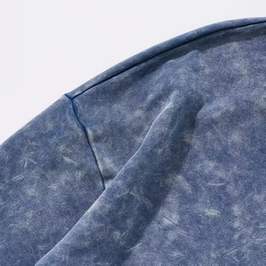 Sudadera con Capucha Vintage Lavada y Desgastada para Hombre, Sudadera Retro de Estilo Urbano, Corte Regular, Informal, para Invierno, Color Sólido - Product Image 5