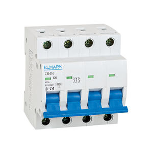 เบรกเกอร์วงจร Elmark 6kA 10A 4P แบบ C Curve - Product Image 1
