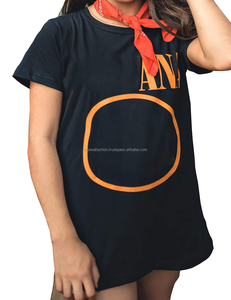 OEM personnalisé femmes XL taille T-Shirt décontracté uni coton avec trou de perles décorations de diamant production en vrac prix d'usine - Product Image 1