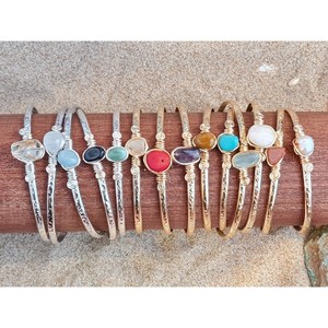 <b>Boho</b> Style Gold & Silver Plated Fashion <b>Bracelets</b> & Bangles Colorful Stone Accents for Resale - Product Image 2