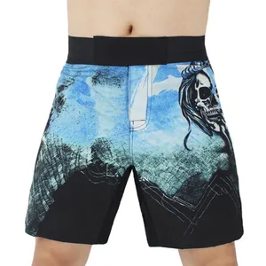 Pantalones cortos MMA personalizables para hombre, pantalones cortos de agarre para ropa de lucha, pantalones cortos al por mayor, tela elástica 2024, nueva sublimación