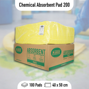 Almohadilla Absorbente Química 200, Almohadilla de Control de Derrames Industrial de Alta Resistencia para Limpieza de Fugas Químicas y Líquidos Peligrosos - Product Image 2