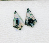 Cabochons fantaisie en agate mousse naturelle en forme de cerf-volant, pierres précieuses pour la fabrication de bijoux DIY, fournisseur en gros, bagues, bracelets, effet œil de chat