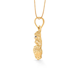 Pendentif charme Jésus en or rose avec accents de jade et de diamants, bijou mignon pour unisexe, idéal pour un anniversaire - Product Image 3