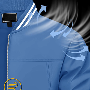 Chaqueta de béisbol de lona informal para hombre, rompevientos de invierno con logotipo frontal, ropa de calle elegante a la moda - Product Image 3