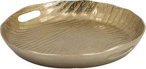 ถาดโลหะพื้นผิวสีทองหรูหราสำหรับเสิร์ฟอาหารเทศกาลวันหยุดที่สวยงามของขวัญที่ดีสำหรับคนรักวันหยุดขายดี - Product Image 3