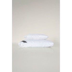 Oreiller en duvet d'oie de haute qualité Varol, taille Queen/King, hauteur réglable avec fermeture éclair, motif uni et résistant à l'usure - Product Image 1