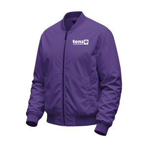 Custom Material Bomber <b>Jacket</b> Casual Streetwear Ribbed Collar Full Zip Bulk OEM ODM Outerwear Manufacturer Supplier - Product Image 5
