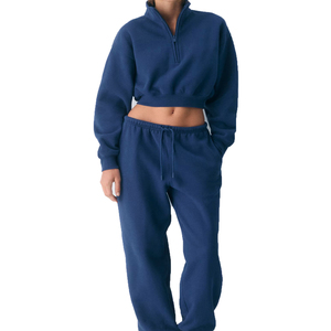 Top corto de peso pesado para mujer, sudadera Vintage con cremallera gruesa, sudadera de algodón 100% para hombre, sudaderas con capucha de hombro caído, sudaderas Unisex - Product Image 2