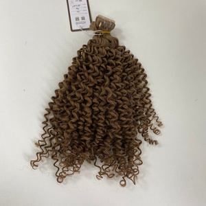 Venta al por mayor de extensiones de cabello Remy rizado profundo de 22 pulgadas con cinta en el cabello humano de alta calidad que mejora la belleza - Product Image 3