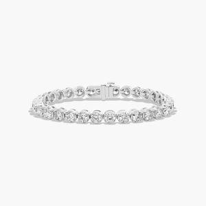 Pulsera de diamantes de moissanita de plata 925 de lujo de 8 pulgadas, joyería helada brillante con baño de plata para uso diario en fiestas y bodas - Product Image 2