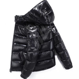 Vente en gros Veste de luxe coupe-vent chaude d'hiver Veste bouffante brillante pour hommes Veste extérieure en duvet épaisse pour hommes - Product Image 2