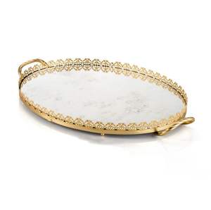 Plateau fabriqué avec des plateaux en acier inoxydable idéal pour les articles de décoration d'intérieur de mariage de fête servant des assiettes de nourriture - Product Image 5