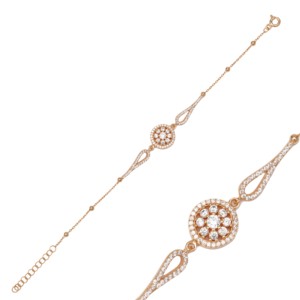 Round Shape Zircon Stone Trendy <b>Charm</b> Women Bracelet Turkish Handmade Wholesale 925 Sterling Silver Jewelry - Product Image 6