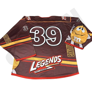 Maillots en maille de polyester sur mesure de qualité supérieure chemises de hockey en ligne/rouleau sublimées impression personnalisée nom et numéro tailles adultes/jeunes - Product Image 2