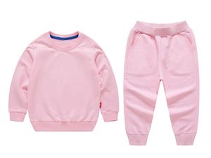 Por encargo Unisex 2PCs niño Jogger Ropa Conjunto Algodón Poliéster Niños Boutique Chándales Con Logo Sudadera con capucha - Product Image 4