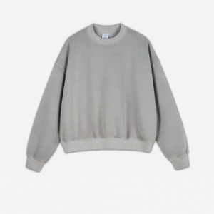 เสื้อสเวตเชิ้ตแขนยาวคอกลมทรงโอเวอร์ไซส์ผ้าฟลีซคอตตอน 100% พิมพ์โลโก้ Ville Sports สำหรับผู้หญิง - Product Image 3