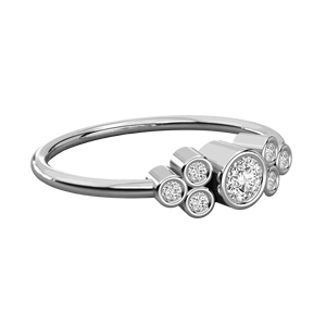 Anillo de Bodas con Diamantes Redondos - Product Image 2