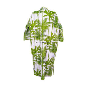 Haute qualité Vintage femmes Long manteau Kantha Kimono Style manches longues motif floral matelassé Design tricoté pour l'hiver printemps - Product Image 6