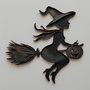 Hoja de hierro rústico, adorno de piedra sepulcral, pátina, acabado superficial, trabajo hecho a mano artesanal, creación misteriosa, decoración festiva de Halloween - Product Image 3