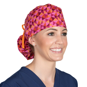 Bonnets de travail pour infirmières, bonnets de travail pour femmes, couleur unie, liens en ruban, bonnets de travail pour queue de cheval, doublure en satin, chapeaux chirurgicaux à bouton pour cheveux longs - Product Image 3