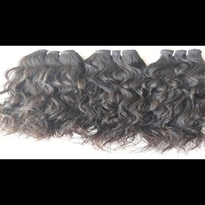 Venta caliente 100% Extensiones de cabello Remy indio natural Estilo de onda natural Trama de costura rizada cruda 100% Cabello humano - Product Image 3