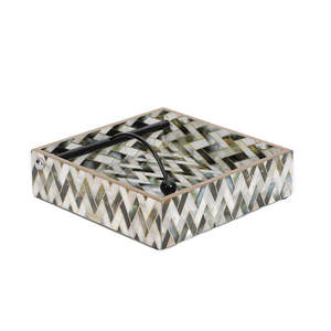 Modern Design Customized Shape Wooden Bone Inlay Finishing Medium Size Tissue Box for Hotels Napkin Rings - Product Image 6
