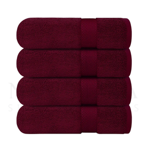 Toallas de baño de uso regular de algodón 100% personalizadas de diseño al por mayor de fábrica de calidad superior de Color marrón para salón de belleza de Hotel - Product Image 4