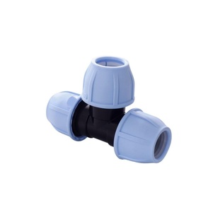 อุปกรณ์บีบอัดทีเท่ากันสีน้ำเงิน25มม. ประสิทธิภาพสูงสำหรับท่อความดันสูง PP การรักษาพื้นผิวที่เรียบ - Product Image 5