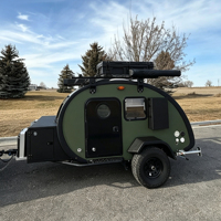 Caravane de camping miniature personnalisée en forme de larme, légère, tout-terrain, entièrement équipée, à vendre