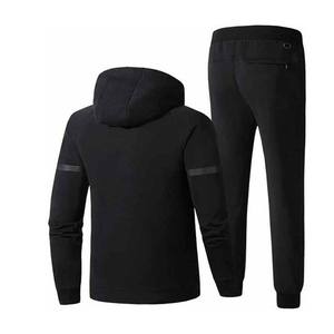 Ensemble à fermeture éclair unie pour hommes survêtements vêtements de sport vêtements d'entraînement et de jogging coton prix de gros hiver hommes survêtement - Product Image 4