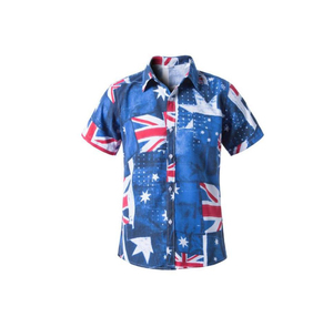 Hawaii hommes col en v à manches courtes chemise plage décontracté été mode toile tissu personnalisable respirant écologique - Product Image 4