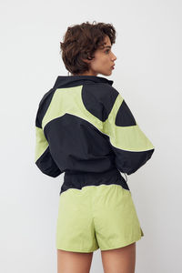 Shorts en jean pour femmes, style tricoté, taille haute élastique, décontractés, extensibles, avec ourlet brut, pour l'été, personnalisables avec logo - Product Image 6