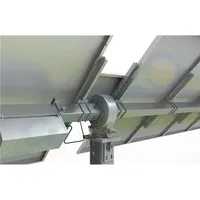 Système de montage solaire au sol, tracker à axe unique, structure de support en aluminium pour panneaux photovoltaïques, personnalisable OEM
