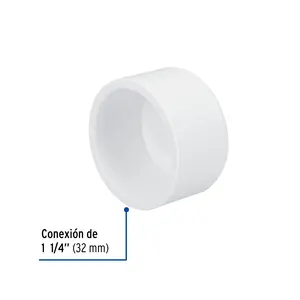 Caja de 4 unidades de accesorios de tubería de enchufe de PVC Foset de 1-1/4' - Product Image 2