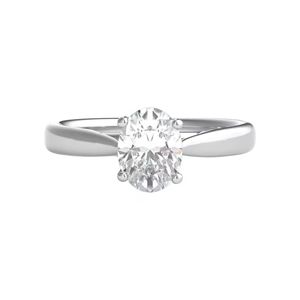 Anillo de Compromiso con Moissanita Solitario de 1 Quilate en Forma Ovalada - Product Image 1