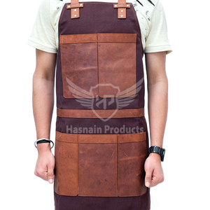 Tout nouveau tablier à bavette en cuir PU Style supérieur Design uni vêtements de haut chef nettoyage marque privée frais nouvelle mode prix bas - Product Image 2