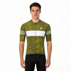 Maillot de cyclisme personnalisé de haute qualité, à séchage rapide, respirant, anti-UV, avec poche arrière, tie-dye rayé, pour le cyclisme sur route, course estivale - Product Image 3