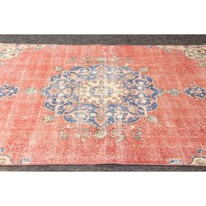 Tapis turc de 4,9 x 6,4 pieds, tapis vintage à fleurs rouges - Product Image 5