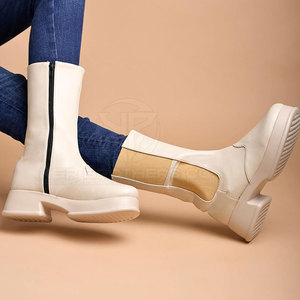 Botas largas de moda con estilo clásico para mujer, botas largas de moda para mujer hechas a mano cómodas de cuero genuino para exteriores - Product Image 3