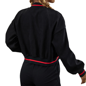 Veste de bombardier élégante pour Chicago pour hommes avec col montant en toile et logo avant - Product Image 2