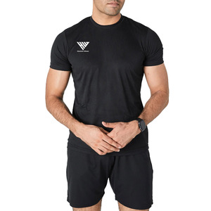 Camisetas de Hombre de Alta Calidad, Poliéster, Ropa de Verano, Mejor Estilo, Color Sólido, Regular, para Correr, Gimnasio, Venta al por Mayor - Product Image 1