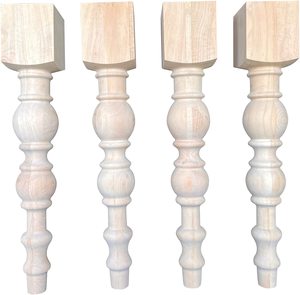 Pieds de meubles en bois massif modernes, poteaux robustes, fabricant vietnamien, services OEM ODM, chambre à coucher, salon, appartement, cuisine - Product Image 2