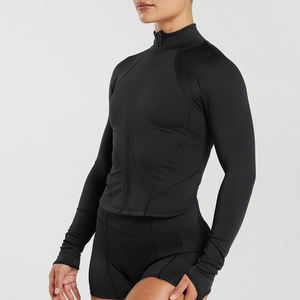 Veste de yoga pour femmes, style haut de gamme, chaude, hiver, séchage rapide, coupe-vent, douce, durable, légère, polaire, respirante - Product Image 3
