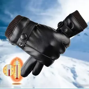 Guantes de Invierno de Piel Sintética de Alta Calidad para Hombre Soccer Max Pro, Guantes Térmicos Cálidos con Forro para Conducir con Pantalla Táctil para Mujer, Personalización de Logotipo - Product Image 5